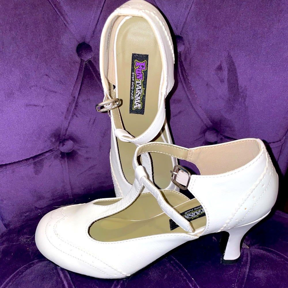 Funtasma White Heels Size 8